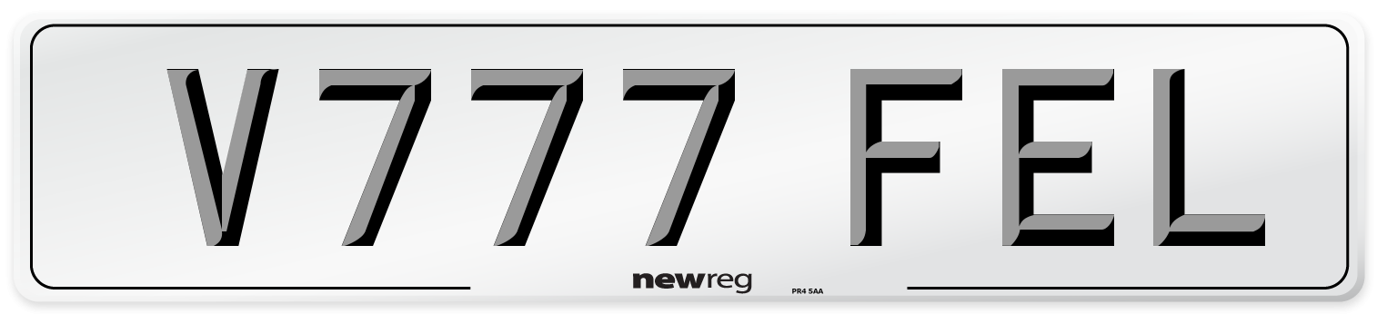V777 FEL Number Plate from New Reg